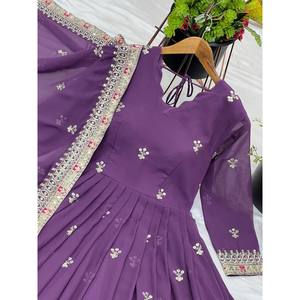 Vestido de noche de fiesta de diseñador con elegante vestido elegante y Dupatta - Product Image 6