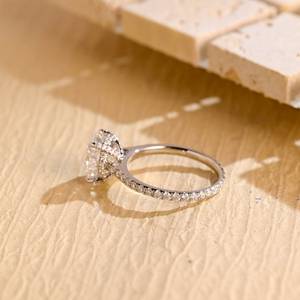 High Quality 1CT Oval Cut Moissanite Signet <b>Ring</b> 925 Sterling Silver For Engagement Wedding Anniversary Promise Gift Jewelry - Product Image 3