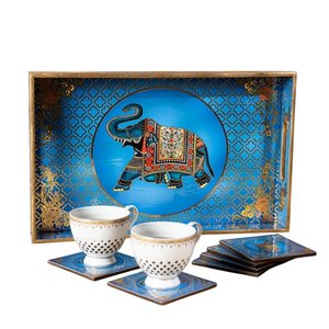 Bandeja de Servicio Tradicional Rajasthani India para Nuestros Clientes Premium de Todo el Mundo, Fabricada por Universal Overseas - Product Image 1