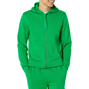 เสื้อฮู้ดซิปสีเขียวสำหรับผู้ชาย ออกแบบเองได้ เสื้อฮู้ดซิปผู้ชาย - Product Image 4