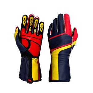 Best Manufacturing Design Leather Kart Racing Gloves Breathable Fabric with Touch Screen Function Good Quality Wholesale Prices - Product Image 1