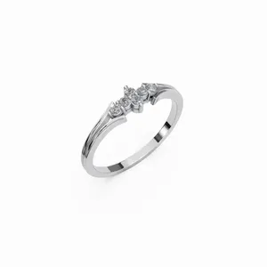 Anillo de Diamantes Cultivados en Laboratorio Luminary Circles, Corte Brillante, 6 Piezas, Oro Blanco de 18K, Lujoso, para Mujer, Certificado IGI, para Venta al Por Mayor y Exportación - Product Image 4