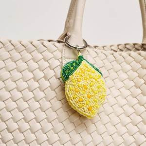 Beaded Burger Keychain Fashion <b>Bag</b> Accessory Colorful Decorative <b>Charm</b> - Product Image 2