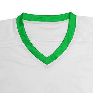 Jersey de Hockey sobre Hielo Blanco y Verde de Primera Calidad, Uniforme de Equipo de Lujo para Ligas, Clubes, Entrenamiento y Partidos, Cuello en V, Jersey Deportivo - Product Image 4