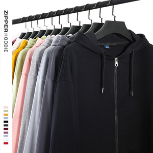 Sweat à capuche zippé en molleton de coton épais, directement de l'usine, streetwear premium, vêtements d'hiver décontractés pour hommes - Product Image 1