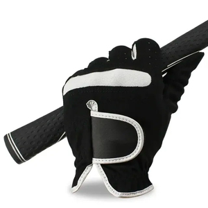 Gants de golf en cuir Cabretta, toucher doux, respirants, fermeture auto-agrippante, pour hommes et femmes, sports de plein air, fourniture OEM - Product Image 2