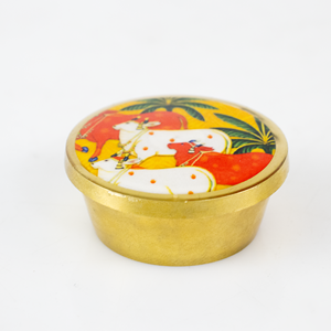 Brass Printed Design Kumkum Holder for Pooja, Gifting and Home Decor - Product Image 4