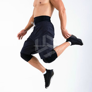 Premium Quality Double Layer Awrah Shorts <b>Muslim</b> <b>Men</b> Islamic <b>Swimwear</b> Shorts Mid Waist Activewear Eco-Friendly Breathable - Product Image 2