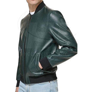 Veste de baseball en cuir de qualité supérieure avec doublure douce, style décontracté - Product Image 4