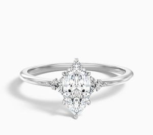 Marquise Cut Moissanite Prong <b>Set</b> <b>Ring</b> 925 <b>Sterling</b> <b>Silver</b> Gold Plated Certified Elegant Luxury Engagement Dainty Wedding Bridal - Product Image 1