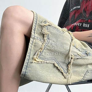 กางเกงขาสั้นแฟชั่นสำหรับผู้ชาย ดีไซน์สวมใส่สบาย พร้อมลุคกางเกงยีนส์สุดเทรนดี้ กำลังลดราคา - Product Image 3