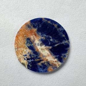 Sodalita natural pulida, azul, redonda, plana, de 31.5 mm, piedra preciosa suelta para la fabricación de joyas, sin perforación, 1 mm - Product Image 6
