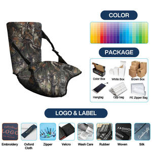 Asiento Plegable para Caza, Acolchado Grueso, Transpirable, Ligero, Camuflaje, Portátil, Impermeable, para Camping - Product Image 4
