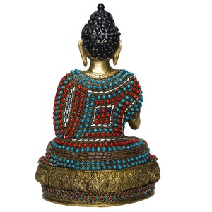 Murti de Buda Tradicional de Latón Chapado en Oro Pulido de Excelente Calidad para Templo o Sala de Oración, Disponible como Regalo al Mejor Precio - Product Image 4