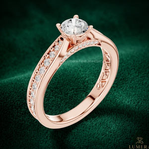 แหวนเพชร Gia Igi Certified Cvd HPHT Lab Grown Created Diamond ทองคำขาว 18k ทองคำโรสโกลด์ ทรงกลม แหวนหมั้น เครื่องประดับสำหรับผู้หญิง - Product Image 3