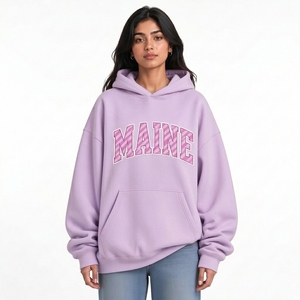 Sudadera Holgada con Capucha para Mujer de SHAMARK INDUSTRIES, Diseño de Puntos, Mangas Caídas, Tejido Transpirable de Poliéster/Algodón - Product Image 3