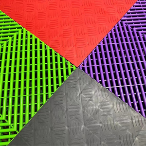 กระเบื้องปูพื้นแบบ interlocking เป็นมิตรกับสิ่งแวดล้อม ระบายน้ำได้ดี กันลื่น ผลิตจาก PVC สำหรับโรงรถ ผลิตจากโพลีโพรพิลีนใหม่ 100% ขนาด 400*400*18 มม. - Product Image 5