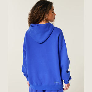 Sudaderas y Hoodies Lisas Rosas para Mujer, con Logotipo Personalizado Bordado en la Parte Delantera, 100% Algodón Lavado, Conjuntos Deportivos Casuales Cálidos para Invierno - Product Image 4