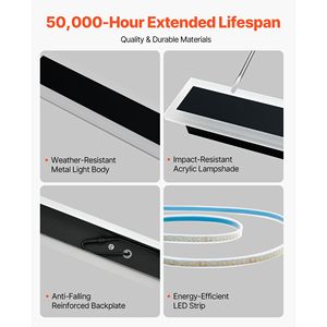 Modern Exterior <b>Wall</b> <b>Sconce</b> Light Fixtures Outdoor 2-Pack 47.2-Inch IP65 Waterproof 3000K Warm White AC 2000 Lumens <b>Wall</b> - Product Image 6