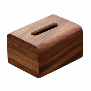 Boîte à mouchoirs en bois massif pour comptoir de salle de bain, décoration de table pour la maison et le bureau, boîtes à mouchoirs, porte-mouchoirs de vanité - Product Image 6
