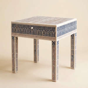 Bone Inlay Modern Living Room Bedside <b>Table</b> Arch Design Handmade Polished Chest <b>Drawer</b> From India for Best Wholesale Price - Product Image 4