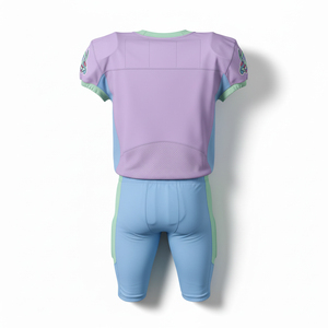 ชุดยูนิฟอร์มอเมริกันฟุตบอลแบบกำหนดเอง พิมพ์ลายแบบซับลิเมชั่นความละเอียดสูง พร้อมชื่อทีมและหมายเลข ชุดฝึกซ้อมฟุตบอลผ้าตาข่ายทนทาน - Product Image 3