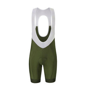 Cuissard de cyclisme pour homme vert olive avec dos blanc – Tenue de performance pour le vélo - Product Image 1