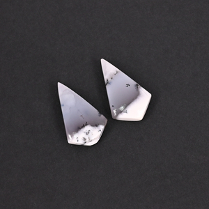 Ópalo Dendrítico Natural de 12.8 Quilates (Peso por Par) 19x12mm Forma de Cometa Gema Suelta - Product Image 5