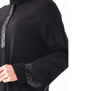 Abaya ample avec ceinture, tenue musulmane de luxe, abaya de créateur de haute qualité, vente en gros, design pakistanais, exportateur, robe pas chère - Product Image 5