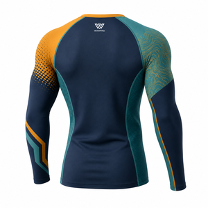 OEM Rashguard de compression à manches longues pour hommes, vêtements de sport pour la gym, avec logo et impression personnalisés - Product Image 2