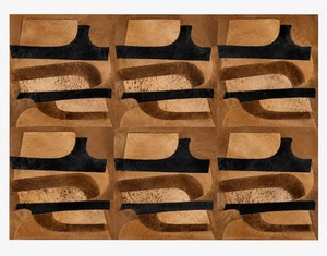 Alfombra de cuero genuino con pelo de vaca hecha a mano al por mayor |   Alfombra Moderna de Diseño Abstracto para Sala de Estar y Decoración del Hogar - Product Image 2