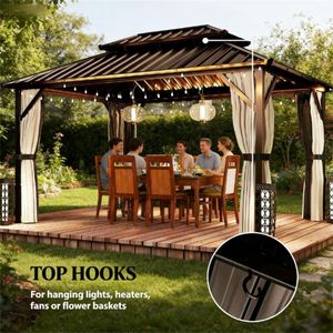 Pavilions Tende e Ombreggianti Marroni: Eleganti Gazebo e Pergole da Esterno - Product Image 3