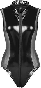 Conjunto de Dos Piezas para Mujer, Sexy, de Piel Sintética, Top Tipo Tanga y Minifalda de Piel, Ropa de Fiesta, Precio de Fábrica al por Mayor - Product Image 4