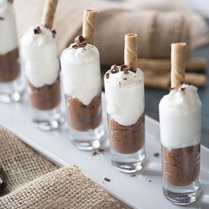 Trendy Disposable <b>Clear</b> Dessert Shot Cups with Spoons for Parfait <b>Jelly</b> Mousse & Cheesecake 60Ml Round Shapes Cups Appetizers - Product Image 4