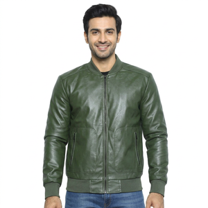 Veste en cuir véritable pour homme, sur mesure, étiquette privée, veste de moto en cuir véritable personnalisée pour hommes - Product Image 6