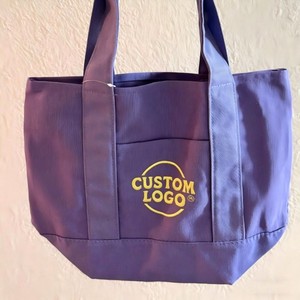 Bolsa de Mano Personalizada con Logotipo, Bolsa de Lona Marrón, Poliéster/Algodón Tejido, Ecológica, Resistente al Agua, Regalo Promocional de Moda - Product Image 3