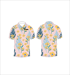 เสื้อโปโลพิมพ์ลายดอกไม้สีเหลืองสำหรับผู้ชาย แขนสั้น สวมใส่สบายๆ ในฤดูร้อน เหมาะสำหรับเล่นกอล์ฟ เสื้อโปโลน้ำหนักเบา มีปก แฟชั่น - Product Image 5