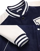 Veste universitaire en laine mélangée avec logo personnalisé, fabrication directe d'usine, pour homme, hiver, manches en cuir