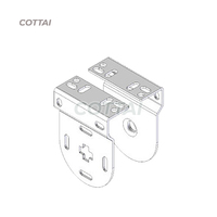Juego de Soportes de Acero para Persianas Enrollables de 32 mm, Componentes Blancos Estándar