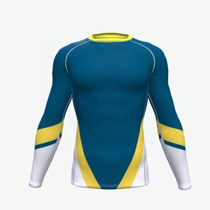All Seasons Wholesale Men's Sublimation Customized OEM MMA <b>Rashguard</b> Full Sleeves Sports Bjj <b>rashguard</b> compression shirt for men - Product Image 5