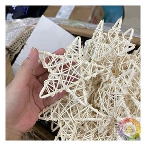 Étoile de Noël en rotin faite à la main, décoration suspendue en osier pour arbres de Noël, fêtes et décorations saisonnières pour la maison - Product Image 2