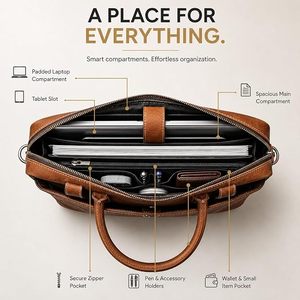 Bolso Bandolera Pequeño de Cuero Genuino para Hombre, Estilo Mensajero, Resistente, para Exteriores, con Cierre de Cremallera y Remaches - Product Image 2