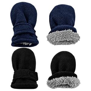 Mitaines d'hiver épaisses et chaudes pour bébé, doublées polaire Sherpa, mitaines anti-griffures pour nourrissons, gants de neige doux et confortables pour tout-petits avec sangle réglable - Product Image 1