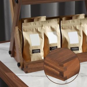 Wooden Three Tier <b>Storage</b> <b>Rack</b> For <b>Kitchen</b> Countertop With Drawer Minimalist Style Standing Type Durable Organization Unit shelf - Product Image 6