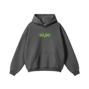 Sweat-shirts à capuche personnalisés en coton French Terry épais 500 GSM, délavés à l'acide, effet usé, pour hommes, impression sérigraphique - Product Image 3