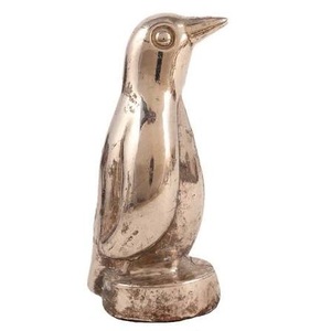 Figurine de pingouin en métal, objet décoratif, thème animal contemporain, décoration de table, décoration de la maison, toutes saisons - Product Image 1