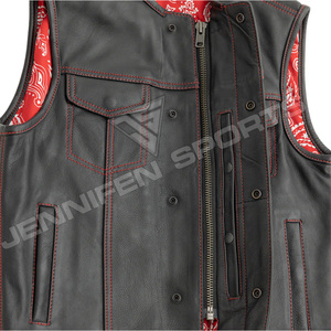 Veste de moto classique en cuir véritable conçue pour les motards qui recherchent une veste robuste, durable et élégante pour les trajets courts et longs. - Product Image 2
