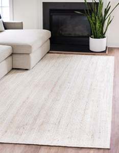 พรมปอกระเจาสีขาวขนาดใหญ่พรมถักในร่มสำหรับตกแต่งห้องนอนทางเข้า - Product Image 2