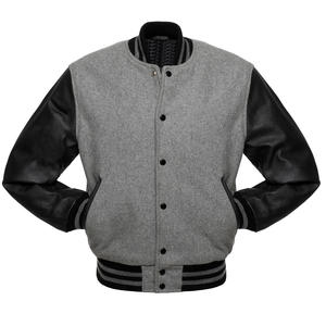 Chaqueta Bomber Varsity de Lana para Hombre, Marca Champions, con Mangas de Cuero Negro y Parches de Chenilla, Tallas Unisex, Venta al Por Mayor - Product Image 2