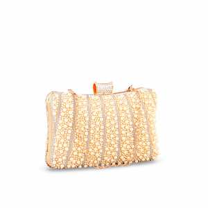 Champagne Satin <b>Bridal</b> Clutch <b>Wrap</b> P24356 - Product Image 2